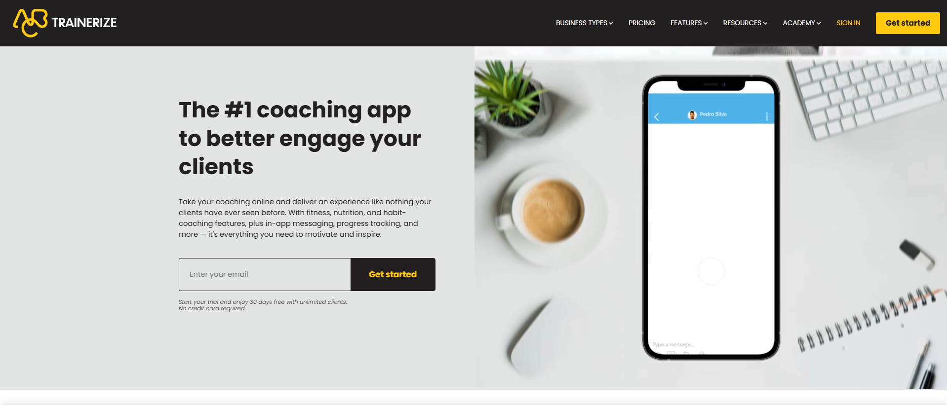 ABC Trainerize logo, AI personal training platform for studios and gyms