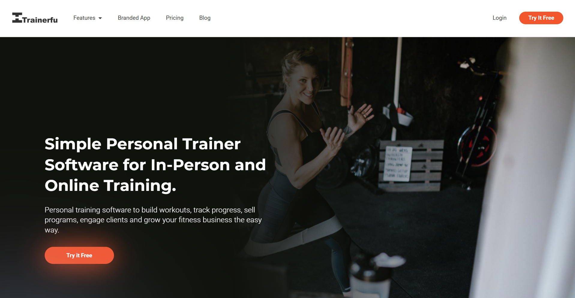 TrainerFu logo, AI personal trainer software for coaching businesses