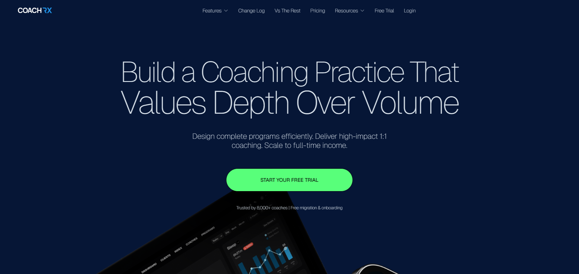 CoachRx logo, AI programming software for high-performance coaches